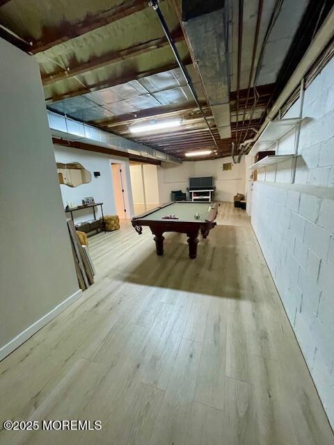 15 Evan Dr, Morganville, NJ 07751 - playroom with pool table and wood finished floors