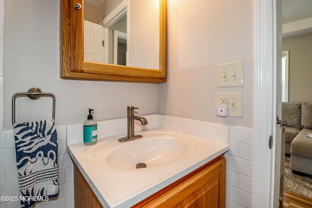 bathroom featuring vanity