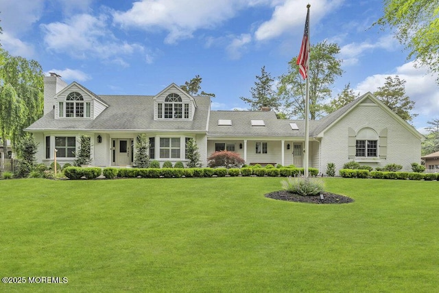 1570 Beaver Hollow Dr, Toms River, NJ 08755 - cape cod home with a front lawn and a chimney
