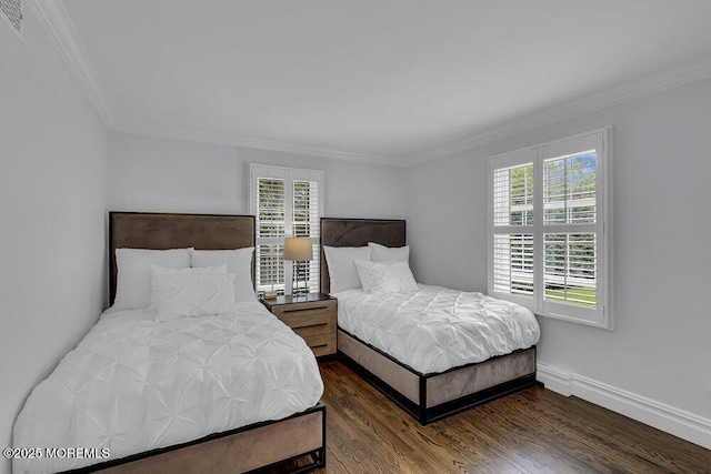 1570 Beaver Hollow Dr, Toms River, NJ 08755 - bedroom with ornamental molding, multiple windows, and wood finished floors