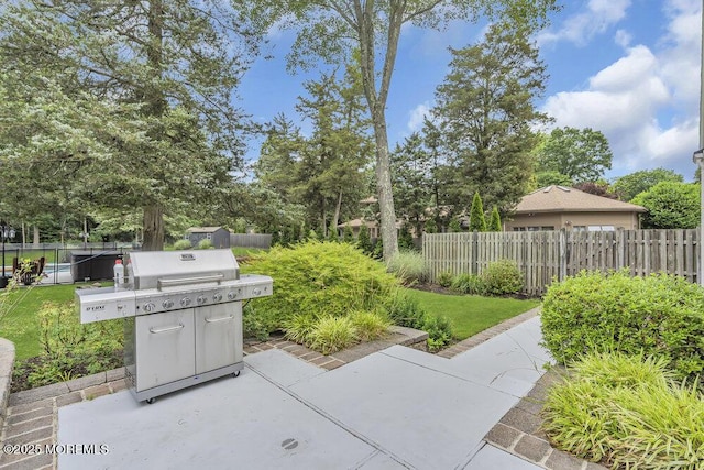1570 Beaver Hollow Dr, Toms River, NJ 08755 - view of patio / terrace with grilling area and fence