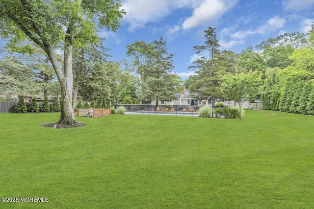 1570 Beaver Hollow Dr, Toms River, NJ 08755 - view of yard with fence and a fenced in pool