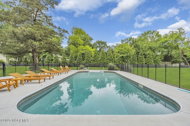 1570 Beaver Hollow Dr, Toms River, NJ 08755 - view of pool with a yard, fence, a fenced in pool, and a patio