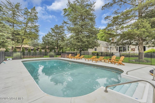 1570 Beaver Hollow Dr, Toms River, NJ 08755 - view of swimming pool featuring a patio, fence, and a fenced in pool