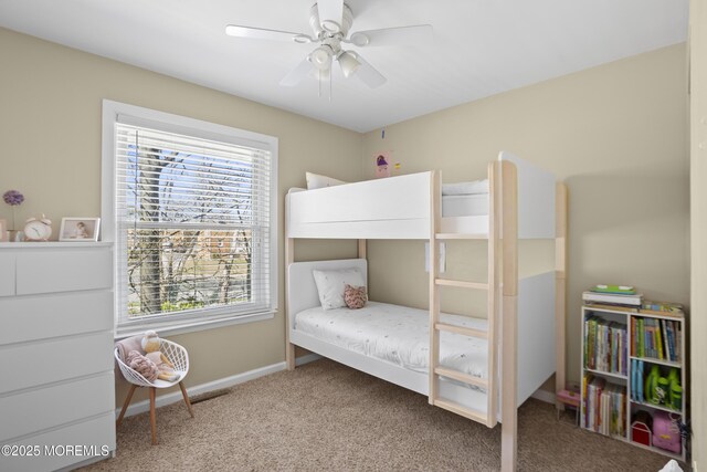 162 Tudor Ct, Lakewood, NJ 08701 - bedroom with baseboards, a ceiling fan, carpet, and multiple windows