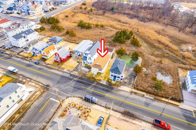aerial view with a residential view