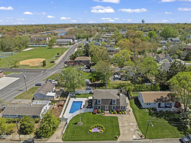 bird's eye view featuring a residential view