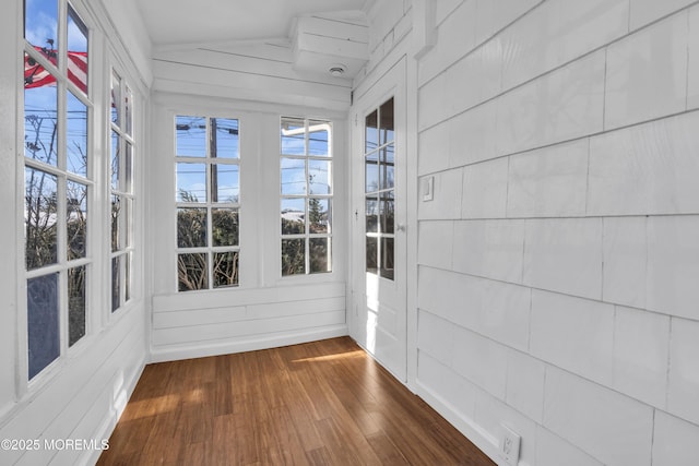 191 State Route 35, Red Bank, NJ 07701 - unfurnished sunroom featuring french doors, wood finished floors, and vaulted ceiling