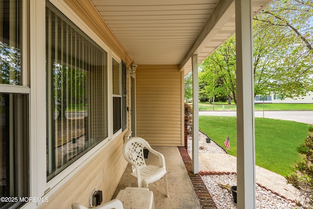 view of patio / terrace with a porch