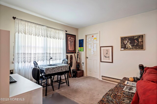 8 Constable St, Brick, NJ 08724 - carpeted dining room featuring a baseboard radiator