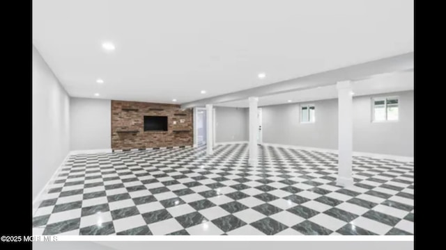115 Phalanx Rd, Colts Neck, NJ 07722 - below grade area with recessed lighting and baseboards