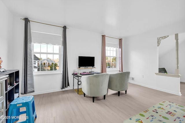 65 Mill Pond Rd, Jackson, NJ 08527 - living room featuring baseboards, wood finished floors, and visible vents