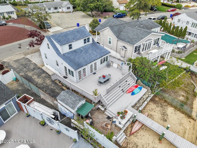 aerial view featuring a residential view