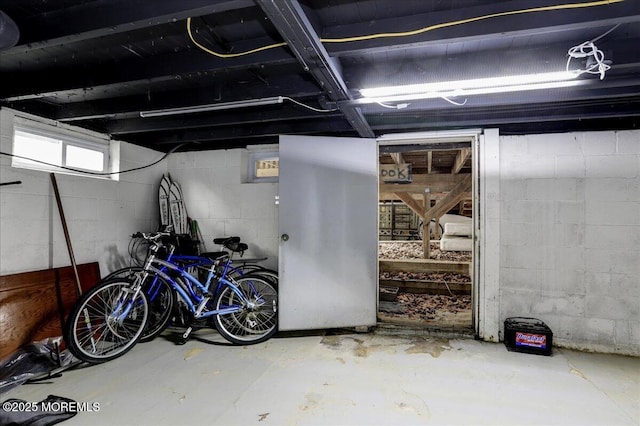 view of basement
