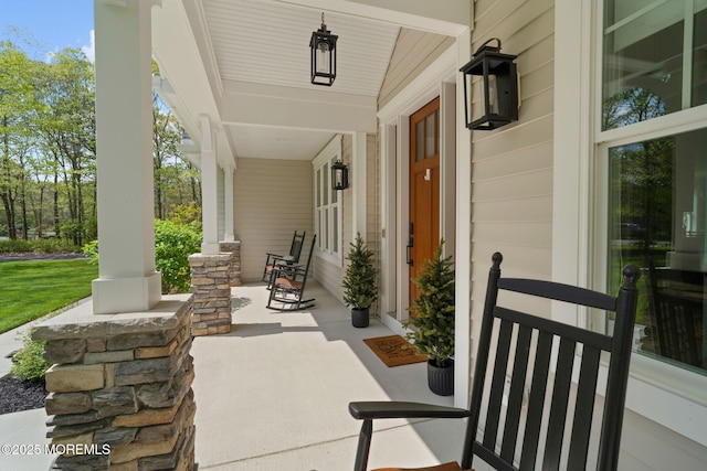 view of patio / terrace featuring covered porch