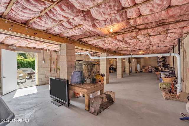 view of basement