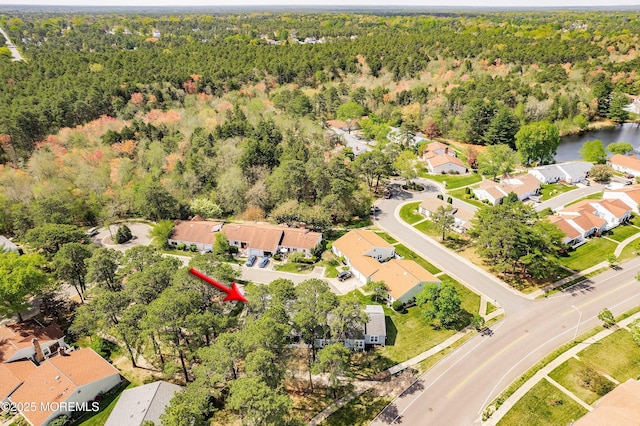 436A New Castle Ct, Manchester, NJ 08759 - aerial view featuring a residential view and a wooded view