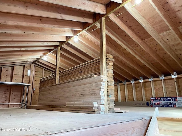 view of attic