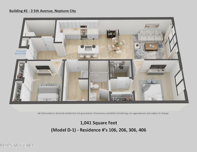 3 5th Ave Unit 206, Neptune City, NJ 07753 - view of layout