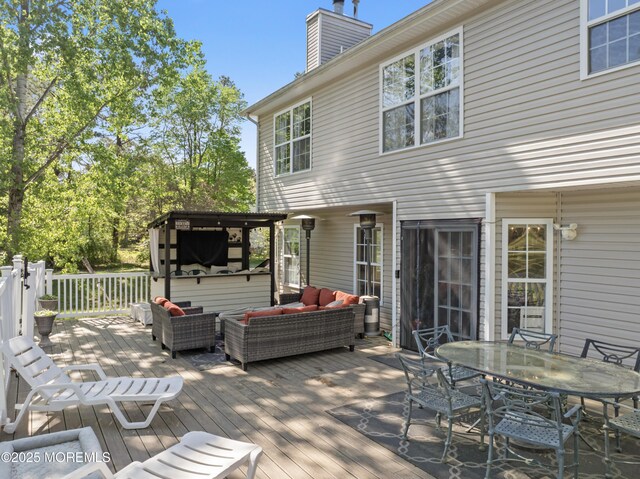 649 Toms River Rd, Jackson, NJ 08527 - wooden deck featuring outdoor lounge area and outdoor dining area