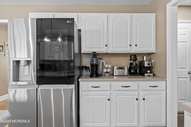 649 Toms River Rd, Jackson, NJ 08527 - bar area featuring stainless steel fridge