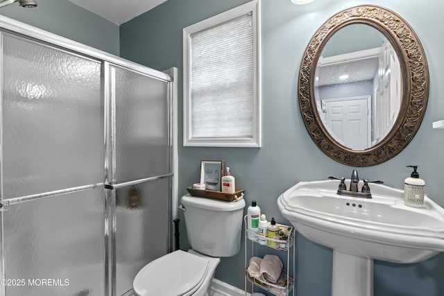 649 Toms River Rd, Jackson, NJ 08527 - full bathroom with a stall shower, toilet, and a sink