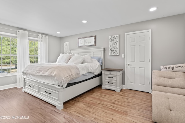 649 Toms River Rd, Jackson, NJ 08527 - bedroom with baseboards, light wood-type flooring, and recessed lighting