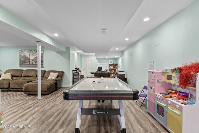 649 Toms River Rd, Jackson, NJ 08527 - playroom featuring recessed lighting, light wood-style floors, and baseboards