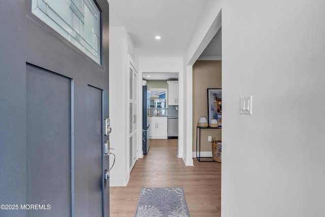 6 Reef Pl, Brick, NJ 08723 - foyer entrance with light wood finished floors, recessed lighting, and baseboards