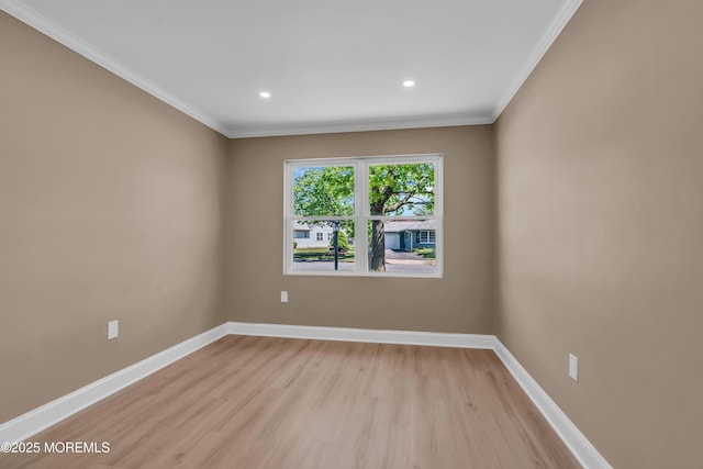 6 Reef Pl, Brick, NJ 08723 - spare room with light wood finished floors, crown molding, baseboards, and recessed lighting