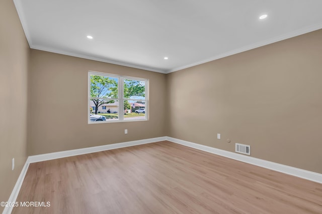 6 Reef Pl, Brick, NJ 08723 - empty room with crown molding, light wood-style flooring, baseboards, and recessed lighting