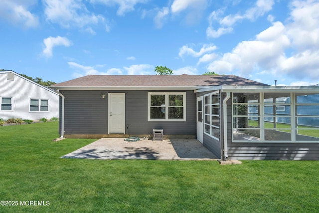 6 Reef Pl, Brick, NJ 08723 - rear view of property with a patio area, a yard, and a sunroom