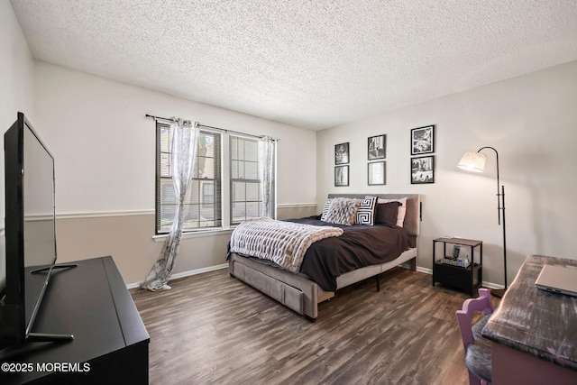 71 Verbena Ct, Jackson, NJ 08527 - bedroom with baseboards, a textured ceiling, and dark wood finished floors