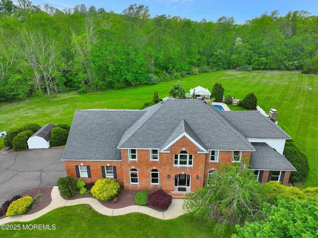 view from above of property