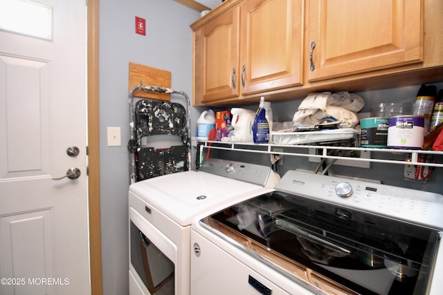 397 Finch Way, Freehold, NJ 07728 - laundry area with washing machine and clothes dryer and cabinet space