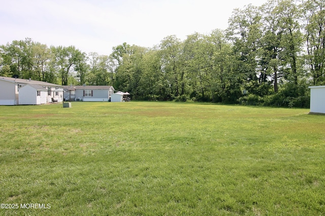 397 Finch Way, Freehold, NJ 07728 - view of grassy yard featuring view of wooded area