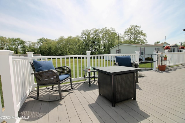 397 Finch Way, Freehold, NJ 07728 - deck featuring a yard and view of scattered trees