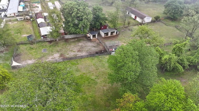 bird's eye view with a rural view
