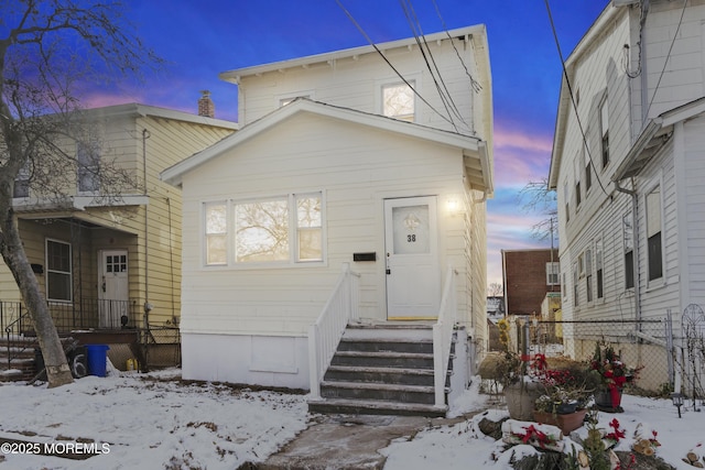 38 Scofield St, Newark, NJ 07106 - snow covered back of property with fence