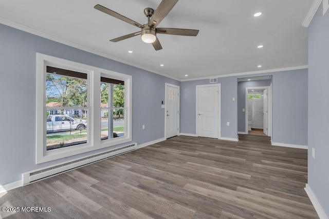 829A Westminster Ct, Manchester, NJ 08759 - interior space with ornamental molding and a baseboard heating unit