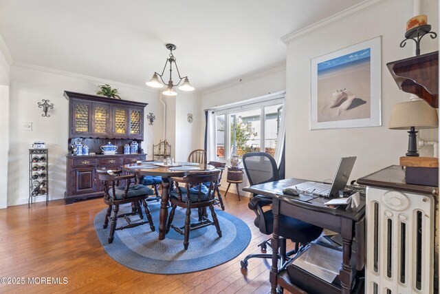 39-43 Twilight Ave, Keansburg, NJ 07734 - dining room with crown molding and hardwood / wood-style floors