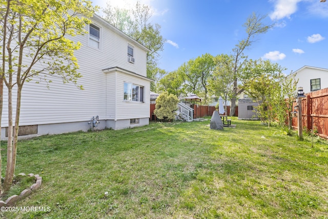 39-43 Twilight Ave, Keansburg, NJ 07734 - view of yard featuring a fenced backyard, an outdoor structure, and a shed