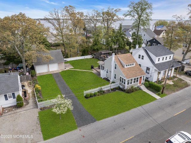 drone / aerial view featuring a residential view