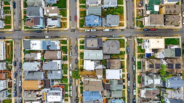 drone / aerial view with a residential view