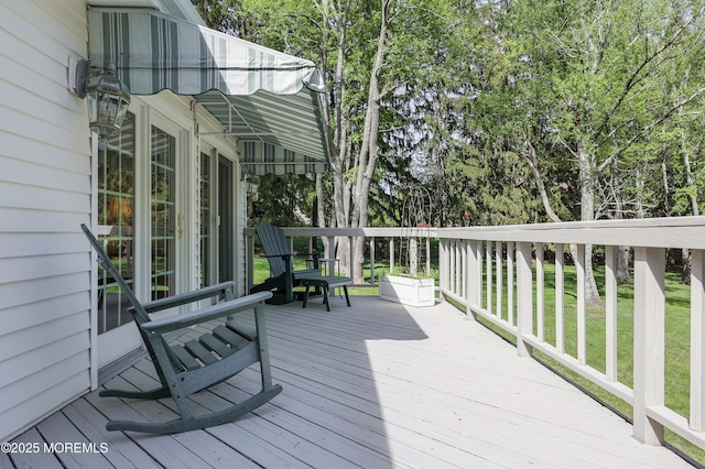view of wooden terrace