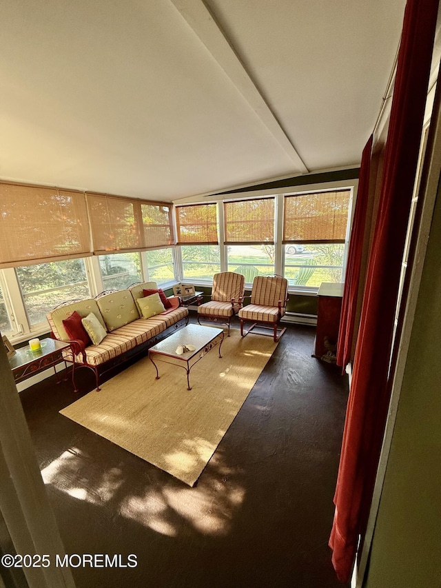 sunroom / solarium with an outdoor living space