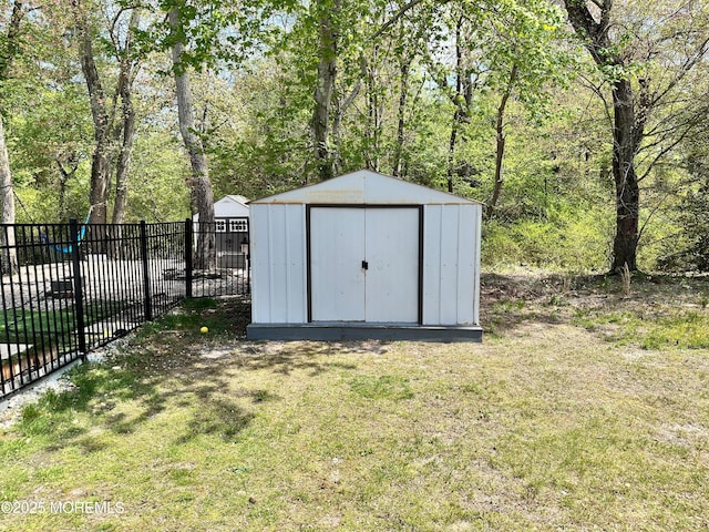 7 Misty Ln, Jackson, NJ 08527 - view of shed featuring fence
