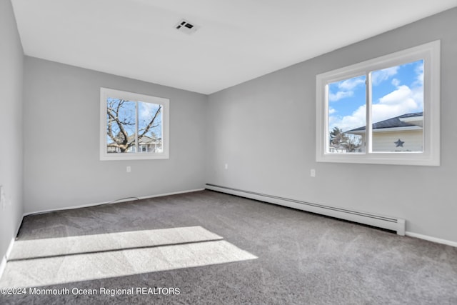 8 Venezia St, Toms River, NJ 08757 - carpeted spare room with baseboards, a baseboard heating unit, and visible vents