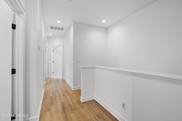 196 Highwood Rd, Oakhurst, NJ 07755 - corridor featuring recessed lighting, baseboards, light wood finished floors, and visible vents