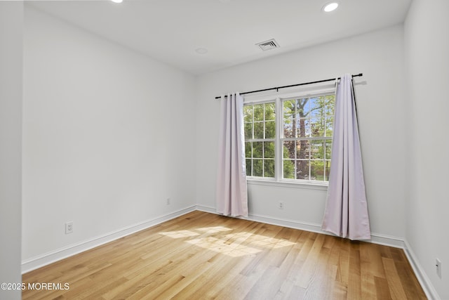 196 Highwood Rd, Oakhurst, NJ 07755 - spare room featuring visible vents, recessed lighting, baseboards, and wood finished floors